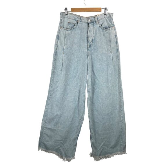 We The Free Old West High Rise Slouchy Jeans Sea Sky Blue boho 90s sz 31
